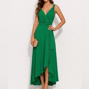 DKNY Green Sleeveless V-Neck Dress size 4